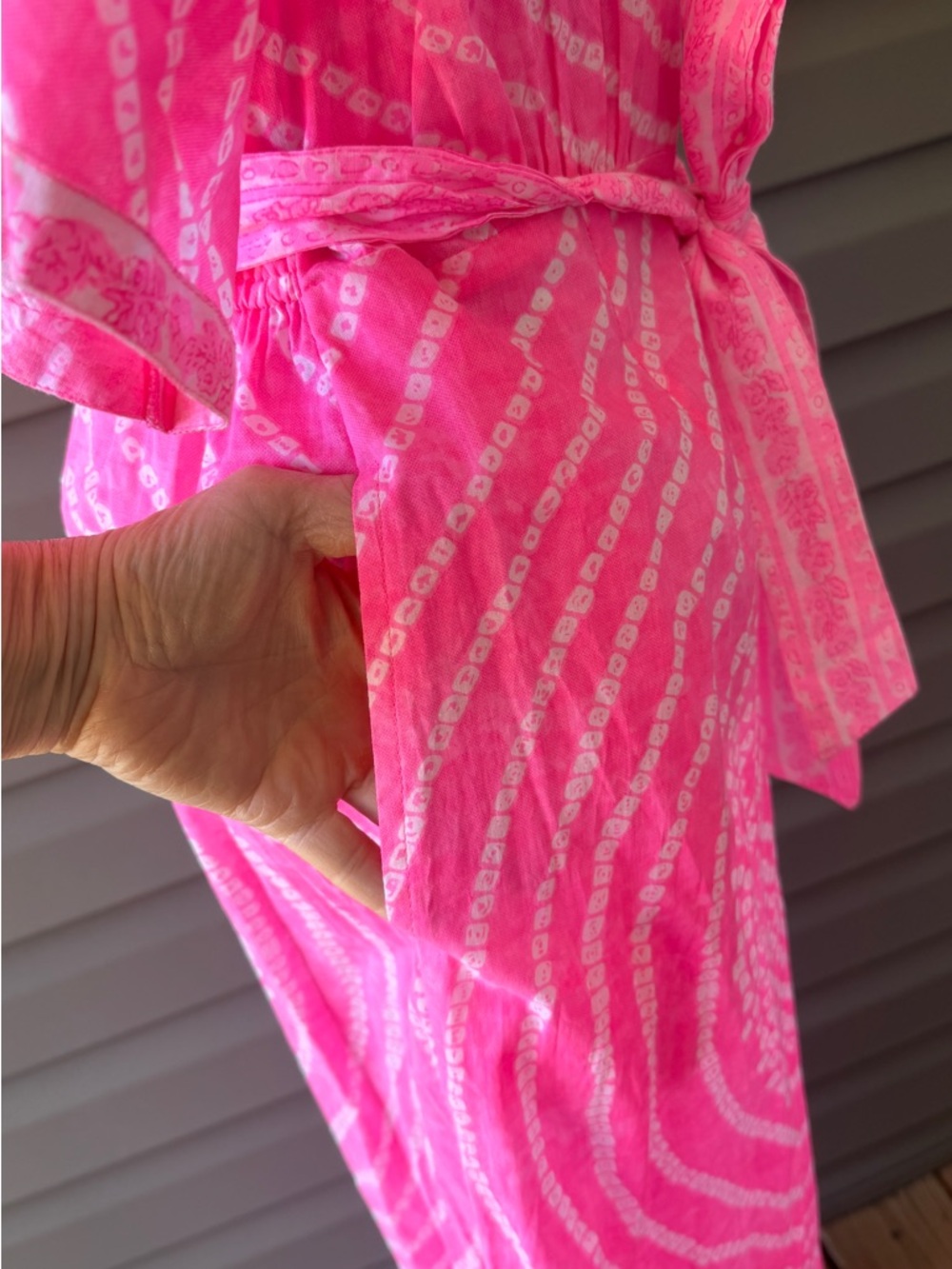 NWT- LOLA AUSTRALIA 🇦🇺 NORMAN BANDI COTTON MAXI PINK SZ M - Picture 5 of 12